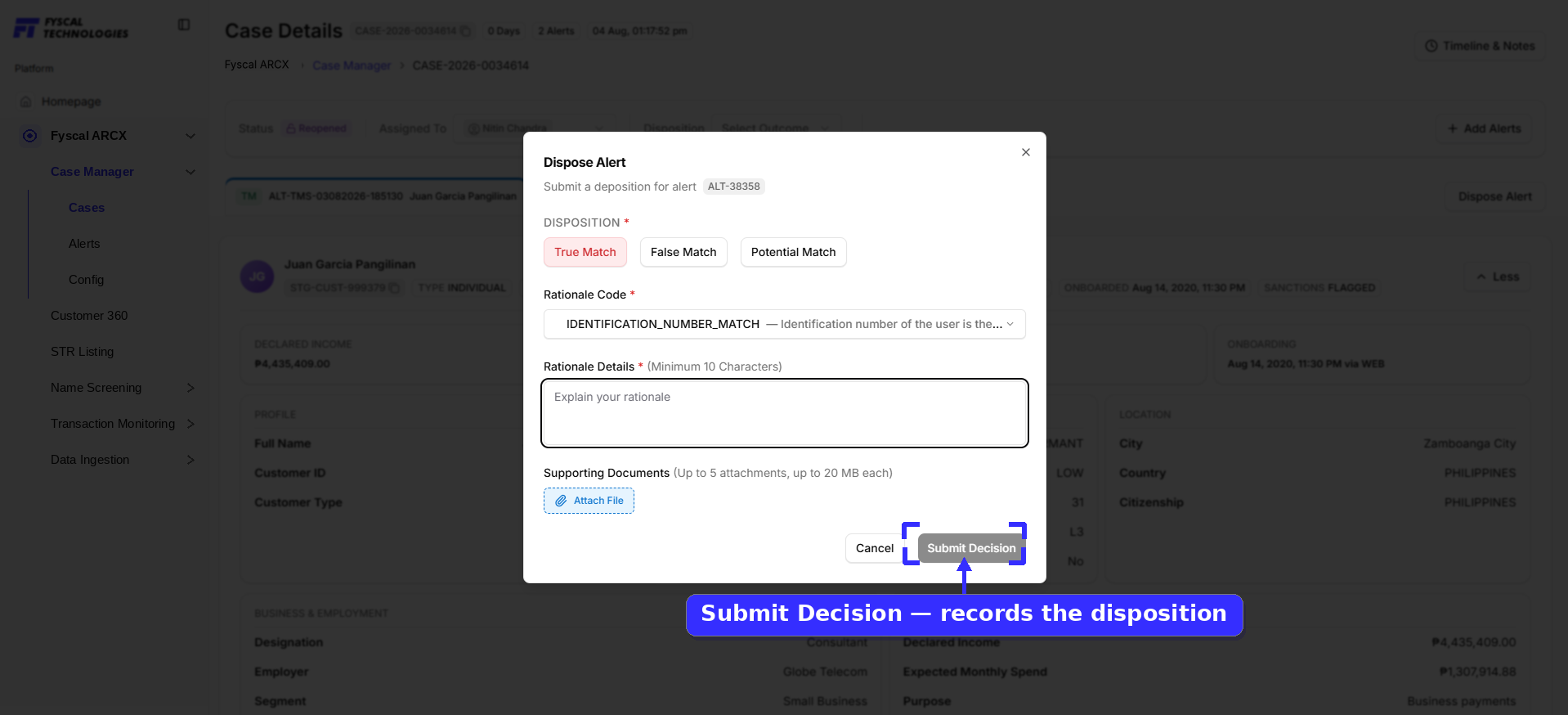 Figure 2.41 — Dispose Alert
